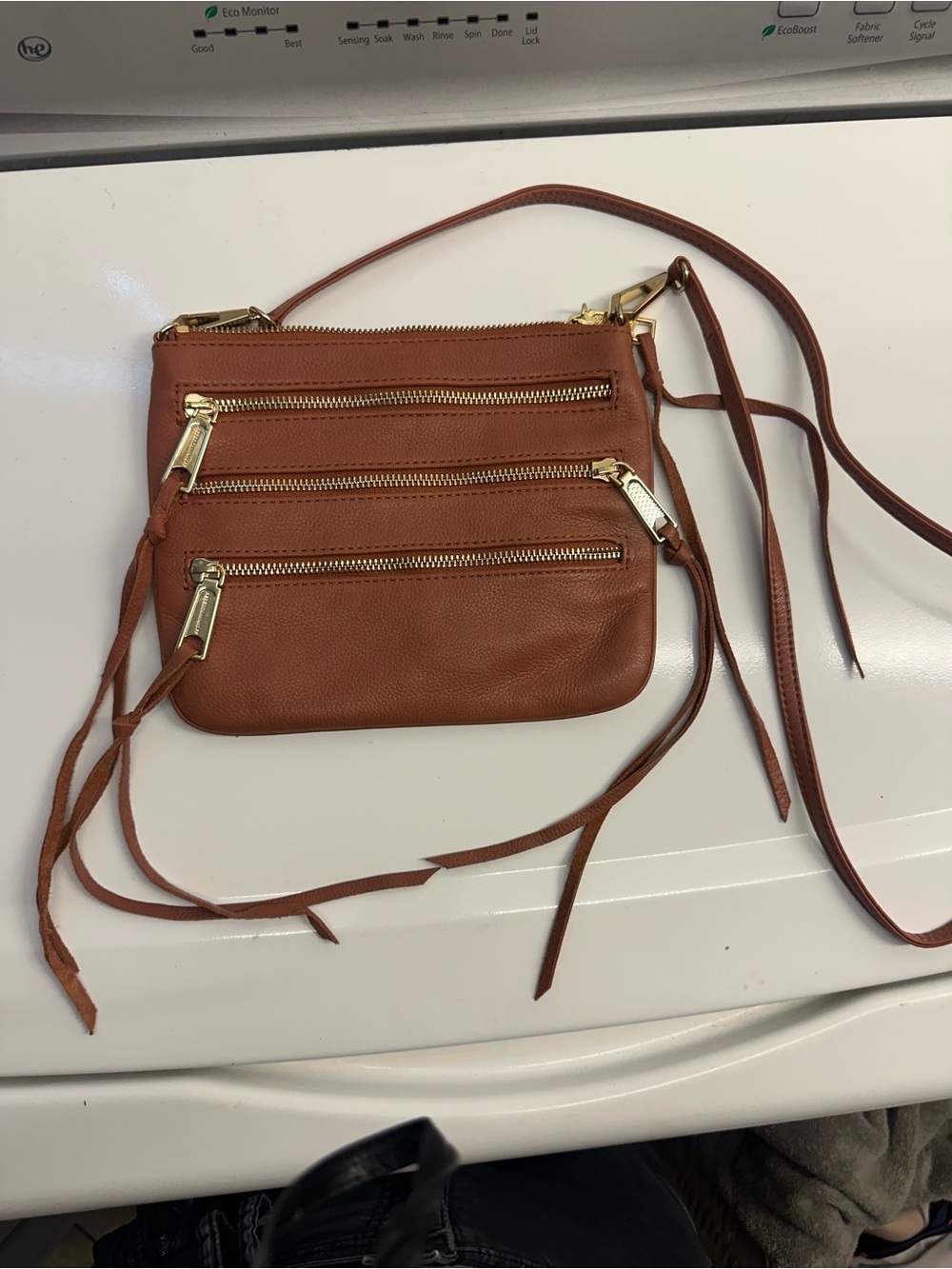 Rebecca Minkoff 3-Zip Rocker Crossbody with Gold Zippers